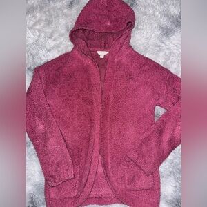 R+R Kids Cozy Hooded Cardigan in Rose Pink - Large EUC